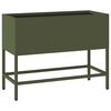 vidaXL Pacelts dārza stādītājs Olīvu zaļa 60 x 26 x 45 cm Tērauds
