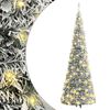 vidaXL mākslīgā Ziemassvētku egle ar sniegu, 100 LED, 150 cm