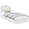 vidaXL Glabā&scaron;anas gulta Regulējams Balts 90 x 190 cm Inženierijas koks