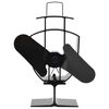 vidaXL karstuma izplūdes ventilators, 2 lāpstiņas, melns