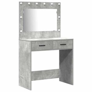 vidaXL Dressing galds ar atvilktni 2 pcs Pelēka Inženierijas koks