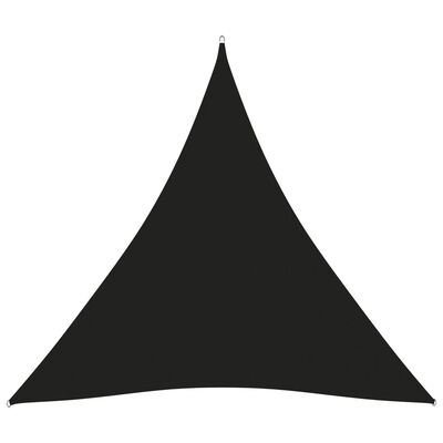 vidaXL saulessargs, 4x4x4 m, trijstūra forma, melns oksforda audums