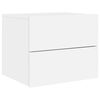 vidaXL sienas naktsskapī&scaron;i ar LED apgaismojumu, 2 gab., balti