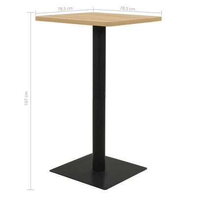 vidaXL bistro galds, 78,5x78,5x107 cm, ozolkoka krāsā