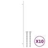 vidaXL skapja rokturi, 10 gab., sudraba, 480 mm, nerūsējo&scaron;ais tērauds