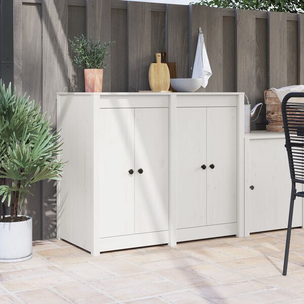 vidaXL Virtuves durvis MEPPEL 2 pcs Balts 50 x 9 x 82 cm