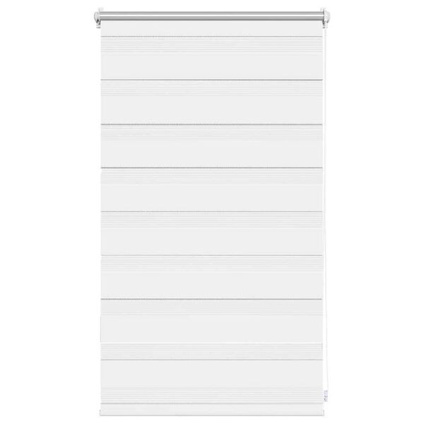vidaXL zebras žalūzijas, 50,9x100 cm, audums, platums 46,7 cm, baltas