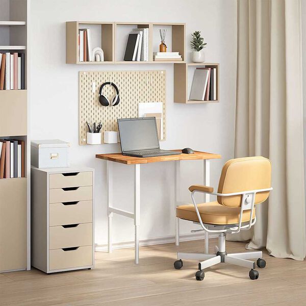 vidaXL galda virsma, gai&scaron;i brūna, ozola masīvkoks, taisnstūra