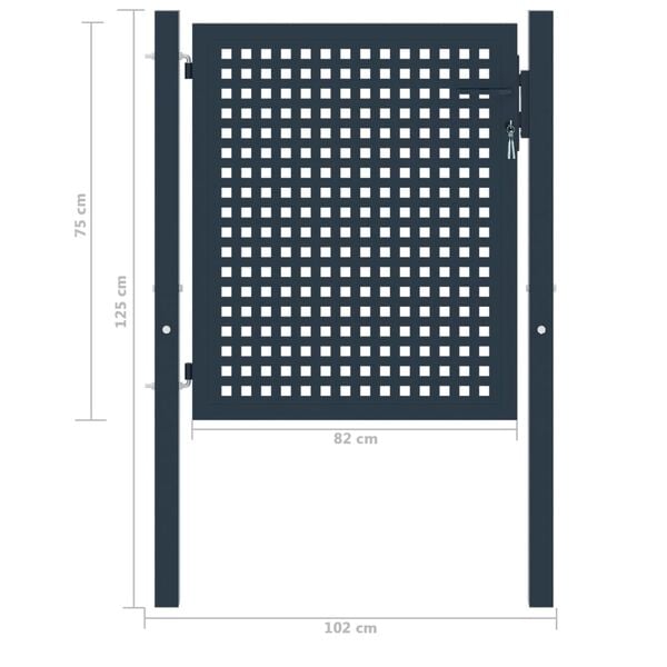 vidaXL žoga vārti, antracīta krāsā, 102x75 cm, tērauds