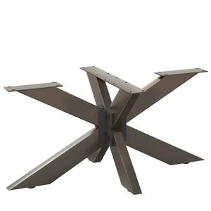 vidaXL kafijas galdiņa kāja, zirnekļa forma, melna, 98x58x(42-43) cm, tērauds