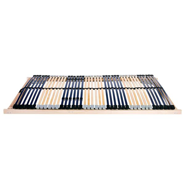 vidaXL Lamelu gultas pamatne Brūna 140 x 190 cm Cietais gobu koks