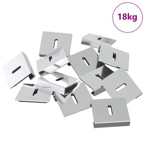 vidaXL Spoguļa turētāja kron&scaron;teins 340 pcs Niķelis 35 x 30 x 8,3 mm