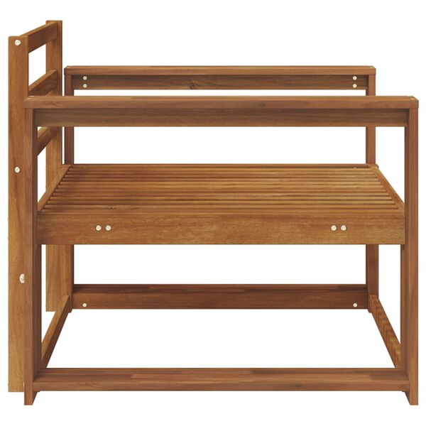 vidaXL Āra vidējā dīvāns Cietā akācijas koks Dabiska