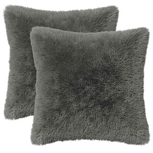 vidaXL Spilvenu pārvalks 2 pcs HEERLEN Gai&scaron;i pelēka 30 x 30 cm