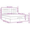 vidaXL Osmaņu gultas rāmis ar matrača tum&scaron;i pelēks 160x200 cm audums
