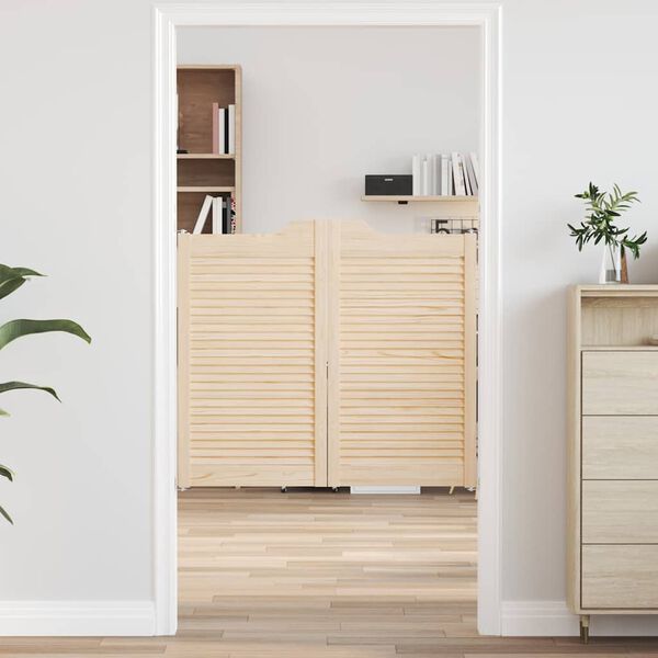 vidaXL veramas durvis, žalūziju dizains, 1 gab., 90x100 cm, priede