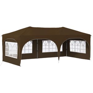 vidaXL Pop-up svinību teltis Pelēkbrūna 575 x 288 x 245 cm