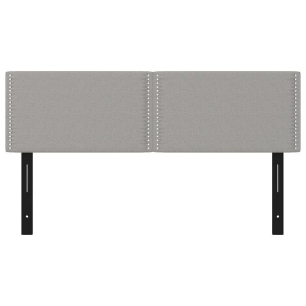 vidaXL gultas galvgaļi, 2 gab., 72x5x78/88 cm, gai&scaron;i pelēks audums