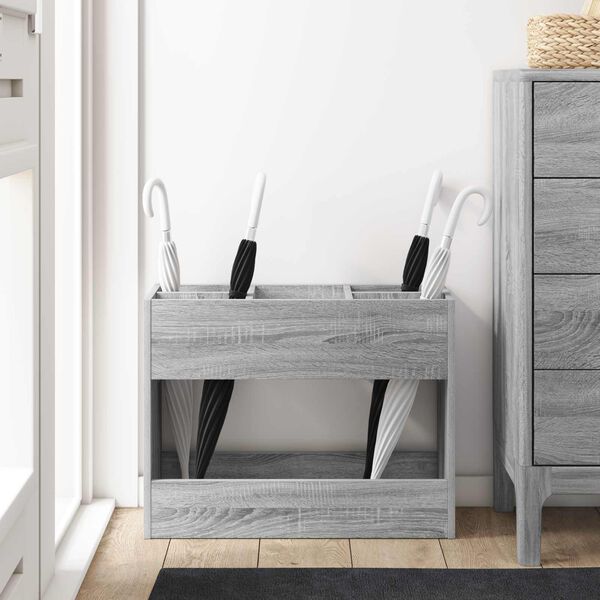 vidaXL Lietussarga statīvs Pelēks Sonoma 65 x 24 x 50 cm