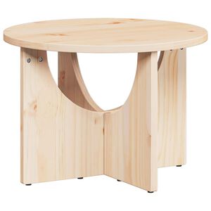 vidaXL Kafijas galdiņ&scaron; Dabiska 50 x 50 x 35 cm Priedes masīvkoks