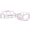 vidaXL divdaļīgs dīvānu komplekts ar spilveniem, vīnsarkans audums