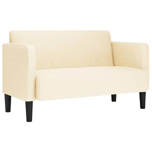 vidaXL Loveseat dīvāns, krēmkrāsas, 109 cm, velveta audums