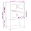 vidaXL Highboard Pink 68x39x107 cm Tērauds
