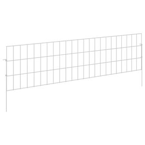 vidaXL Dārza žogs ar mietiņiem 12 gab. 115 x 30 cm Cinkota tērauda