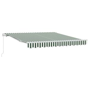 vidaXL Nolokāms markīze Zaļ&scaron; un balts 350 x 250 cm