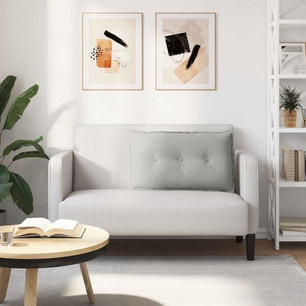 vidaXL Atpakaļ spilvens Gai&scaron;i pelēks 80 x 50 cm Mikrofibra