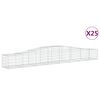 vidaXL arkveida gabiona grozi, 25 gb., 400x50x40/60 cm, cinkota dzelzs