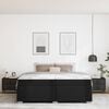 vidaXL Gultas rāmis ar matraci Melna 200 x 200 cm audums