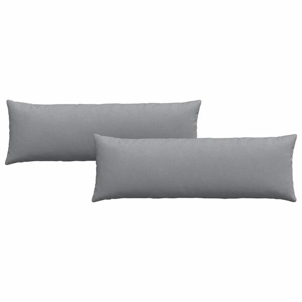 vidaXL Dīvāna spilveni 2 pcs Gai&scaron;i pelēks 120 x 40 cm audums