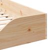 vidaXL Gultas rāmis Brūna 90 x 220 cm Ciets priedes koks