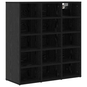 vidaXL Apavu skapis 77,5 x 30 x 83,5 cm Inženierijas koks Melns ozols