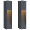 vidaXL Saules LED Ceļa Gaisma 2 gab. Silti balts 18 x 18 x 80 cm