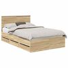 vidaXL Gultas rāmis Sonoma ozols 120 x 190 cm Inženieru koks