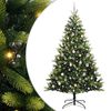 vidaXL Mākslīgais Saliekamais Ziemassvētku Koks 300 LED Zaļa 210 cm