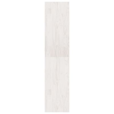 vidaXL grāmatu plaukts, balts, 40x30x135,5 cm, priedes koks