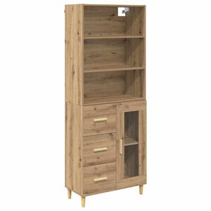 vidaXL Augstais skapītis Artisānā ozols 69,5 x 34 x 180 cm