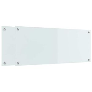 vidaXL Virtuves aizsargpanelis Balts 100 x 40 cm rūdīts stikls