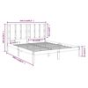 vidaXL gultas rāmis, balts, priedes masīvkoks, 160x200 cm