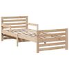 vidaXL Gultas rāmis ar matraci Brūna 80 x 200 cm Ciets priedes koks