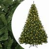 vidaXL Mākslīgā Saliekamā Ziemassvētku Egle 270 cm 600 LED Silti balts