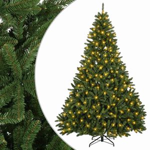 vidaXL Mākslīgā Saliekamā Ziemassvētku Egle 270 cm 600 LED Silti balts