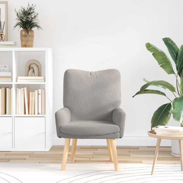 vidaXL atpūtas krēsls Gai&scaron;i pelēks 63 x 67 x 94 cm