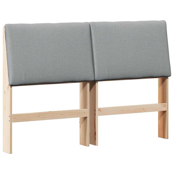 vidaXL Mīkstināts gultas galvgalis Gai&scaron;i pelēks 150 cm