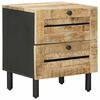 vidaXL Naktsgaldiņ&scaron; Dabiska 40 x 33 x 46 cm Cieta mango koksne