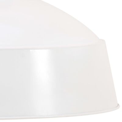 vidaXL griestu lampa, industriāls dizains, balta, 58 cm, E27