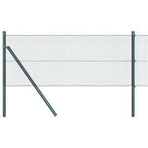 vidaXL Žoga āķis Zaļa 25 x 0,6 m (16 x 16 mm sieta) Tērauds un PVC